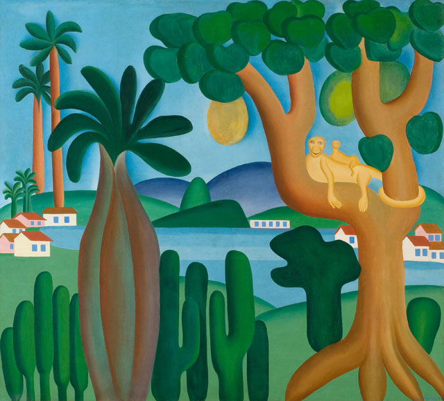 Tarsila do Amaral. Postcard (Cartão-postal), 1929. Oil on canvas, 50 3/16 x 56 1/8 in (127.5 x 142.5 cm). Private collection, Rio de Janeiro. © Tarsila do Amaral Licenciamentos.