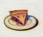 Wayne Thiebaud. Cherry Pie, 2016. Oil on paper mounted on board, 8 1/2 x 10 in (21.6 x 25.4 cm). © Wayne Thiebaud/DACS, London/VAGA, New York 2017.