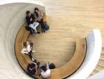 Tate Modern Switch House. Circular seating area. Photograph: Martin Kennedy.