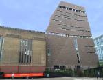 Tate Modern Turbine Hall ramp entrance and Switch House. Photograph: Martin Kennedy.