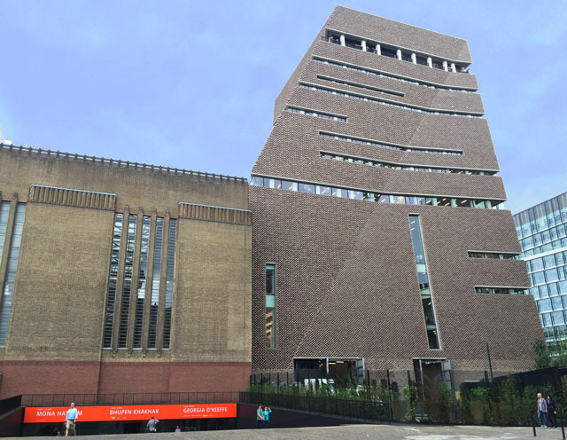 Tate Modern Turbine Hall ramp entrance and Switch House. Photograph: Martin Kennedy.