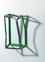 Almuth Tebbenhoff. Box for Green Birdthoughts, 2015. Fabricated steel, paint, 65 x 34 x 22 cm. Photograph: Steve Russell.