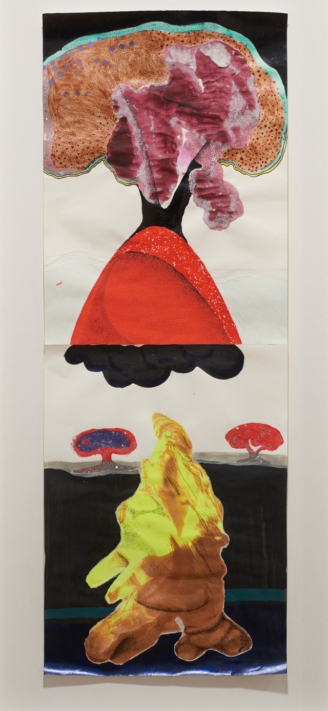 Robel Temesgen. Adbar I, 2015. Mixed media on paper, 81 x 29.5cm. Courtesy of the artist and Tiwani Contemporary.