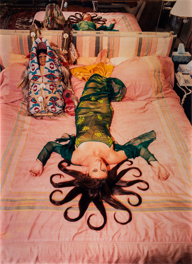 Daniela Rossell. Medusa, from the Ricas y famosas series, 1999. Chromogenic Print, 152 x 127 cm. National Museum of Women in the Arts, Gift of Heather and Tony Podesta Collection, Washington, DC. © Daniela Rossell, Courtesy of the artist and Greene Naftali, New York. Photograph: Lee Stalsworth.