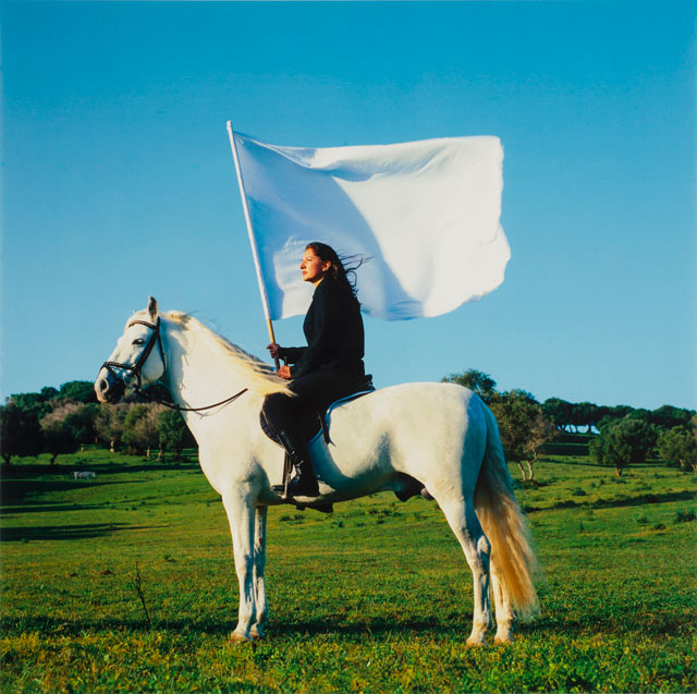 Marina Abramović. The Hero, 2001. Chromogenic Print, 126 x 126 cm. National Museum of Women in the Arts, Gift of Heather and Tony Podesta Collection, Washington, DC. © Marina Abramovic Archives.
Photograph: Lee Stalsworth.