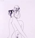 George Condo. Couple, 2007. Pencil on paper. 45.1 x 43.1 cm. Courtesy Simon Lee Gallery, London. Private collection, UK.