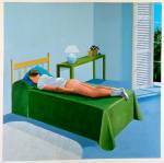 David Hockney. The Room Tarzana, 1967. Acrylic on canvas, 243.8 x 243.8 cm. © David Hockney.