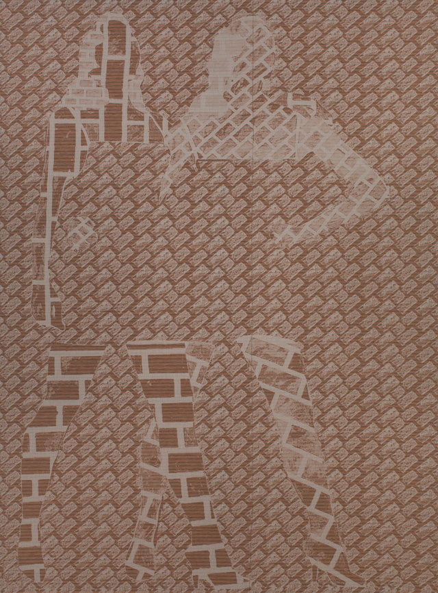 Caragh Thuring. Hamburger Helper, 2016. Cotton, linen, 222.6 x 165 cm (87 5/8 x 65 in).