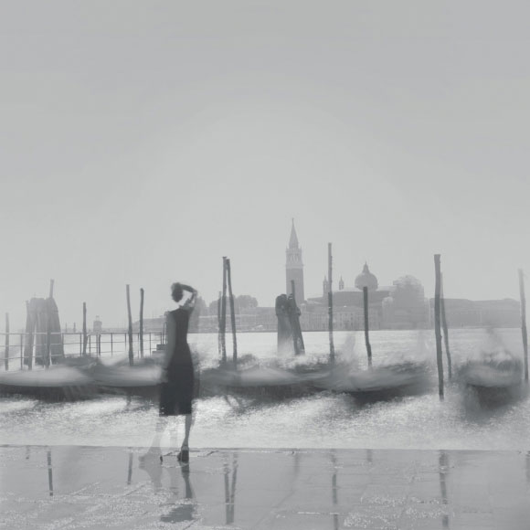 Alexey Titarenko. Gondolas, Venice, 2001. Gelatin silver print, printed by the artist, edition 5/10, 16 x 17 in (40.6 x 43.2 cm).