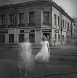 Alexey Titarenko. White Dresses, St. Petersburg, 1995. Gelatin silver print, printed by the artist, edition 13/15, 12 x 12 in (30.5 x 30.5 cm).