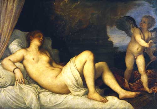 Titian. Danaë, 1544-5. Oil on canvas, 120 x 172 cm. Museo Nazionale di Capodimonte, Naples © Soprindendenza Speciale per il Polo Museale di Napoli