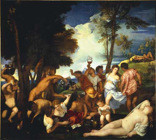 Titian. The Andrians, about 1523-25. Oil on canvas, 175 x 193 cm. Museo Nacional del Prado, Madrid © Museo Nacional del Prado, Madrid