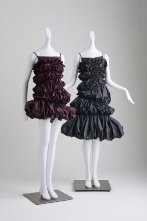 Isabel Toledo. Wave Dresses, Spring/Summer 2006. Eggplant and charcoal silk taffeta. Photograph by William Palmer.