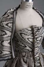 Isabel Toledo. Woodgrain dress and jacket, Spring/Summer 2008. Black and white silk moiré ikat. Photograph by William Palmer.