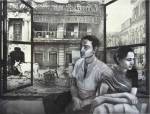 Anupam Sud. Dialogue, 1984. Etching on paper, 49 x 64 cm.