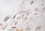 Cy Twombly. Untitled, 1961/63. Pencil, colour pencil, ballpoint pen on paper, 50 x 71 cm. © Cy Twombly Foundation / Courtesy Cy Twombly Foundation.