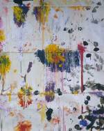 Cy Twombly. Untitled, 2001. Acrylic paint, wax crayon, pencil, collage on paper, 124 x 99 cm. © Cy Twombly Foundation / Courtesy Cy Twombly Foundation.
