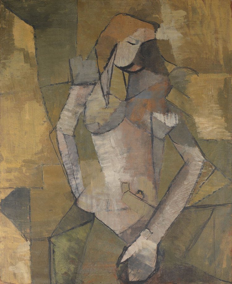 Euan Uglow, Girl with Light Hair, 1949. Oil on canvas. Image courtesy of Bonhams.© The estate of Euan Uglow. All rights reserved.