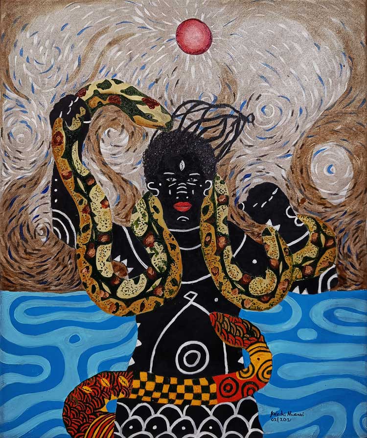 Kelechi Nwaneri, Mami wata, 2021. © Kelechi Nwaneri. Courtesy the Artist and Kristin Hjellegjerde Gallery.