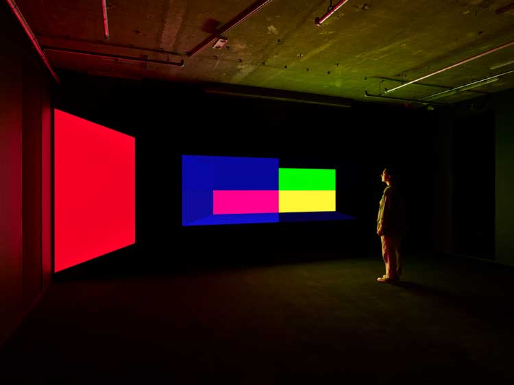 UVA, Chromatic, 2023. Installation view, UVA Synchronicity, 180 Studios, London. Commissioned by 180 Studios. Photo: Jack Hems.