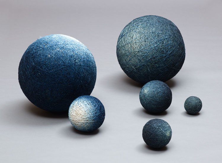 Hiroyuki Shindo, Shindigo Space 2007. Dyed hemp, cotton, polystyrene. © The Artist. Courtesy of the Whitworth, The University of Manchester.