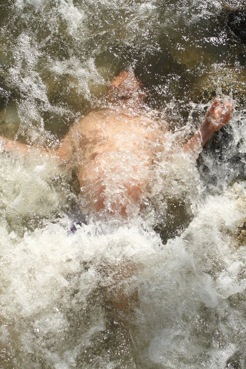 Group <em>Khudsovet </em>(Artistic Council formed during Residence), <em>Simply a Stream …</em>, Uch Emchek, 2008 (3 of 9 photographs). Photography by Georgii Kolotov.