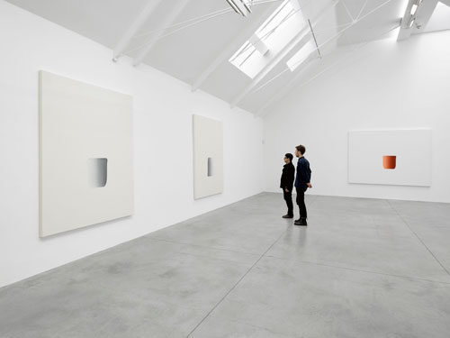 Lee Ufan at Lisson Gallery, London. Installation view featuring the works titled Dialogue. Courtesy the artist and Lisson Gallery. Photograph: Jack Hems.