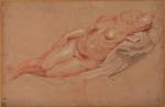 Peter Paul Rubens (1577-1640). Female nude. Chalk (red and black and white) on paper (pale brown). The Samuel Courtauld Trust, The Courtauld Gallery, London.