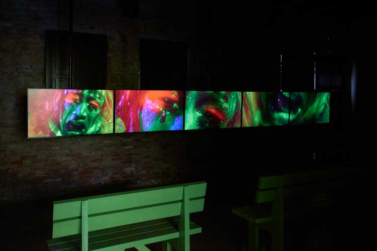 Bugarin + Castle, Submit to Sound, part of the exhibition Shame Parade curated by Mount Stuart Trust for Scotland + Venice at La Biennale di Venezia in 2026. Film curated by Mount Stuart and produced by Forma. Image by Dimitri D’Ippolito. Courtesy of the artists and Scotland + Venice.