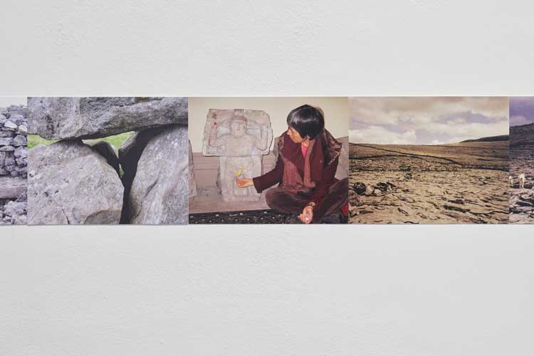 Cecilia Vicuña, A Poetic Journey in Northern Ireland, 2006. Courtesy the artist. Installation view, IMMA, Dublin, 7 November 2025 – 5 July 2026. Photo: Ros Kavanagh.