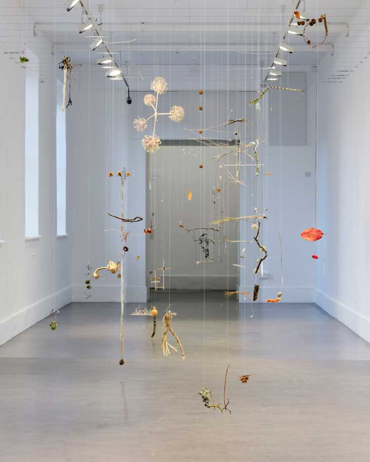 Celia Vicuña, Prayer for the Rebirth of Peace in all lands, 2024. Courtesy the artist. Installation view, IMMA, Dublin, 7 November 2025 – 5 July 2026. Photo: Ros Kavanagh.