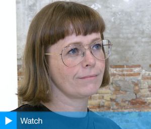 Niamh O’Malley talking to Studio International at the Irish Pavilion, Venice Biennale 2022. Photo: Martin Kennedy.