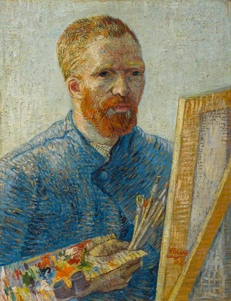 Vincent van Gogh, Self-Portrait as a Painter, December - February 1888. Van Gogh Museum, Amsterdam (Vincent van Gogh Foundation).