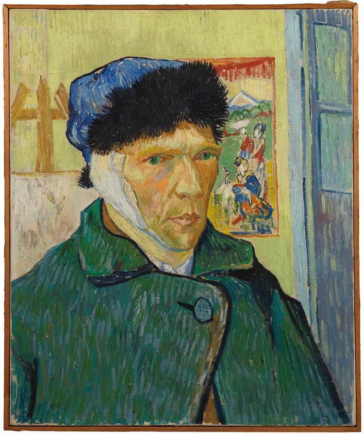 Vincent van Gogh, Self-Portrait with Bandaged Ear, January 1889. The Courtauld Gallery, London (Samuel Courtauld Trust).