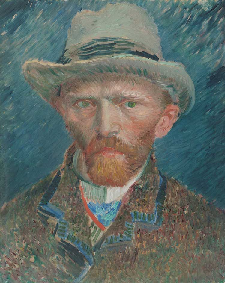 Vincent van Gogh, Self-Portrait with Grey Felt Hat, spring 1887. Rijksmuseum, Amsterdam.