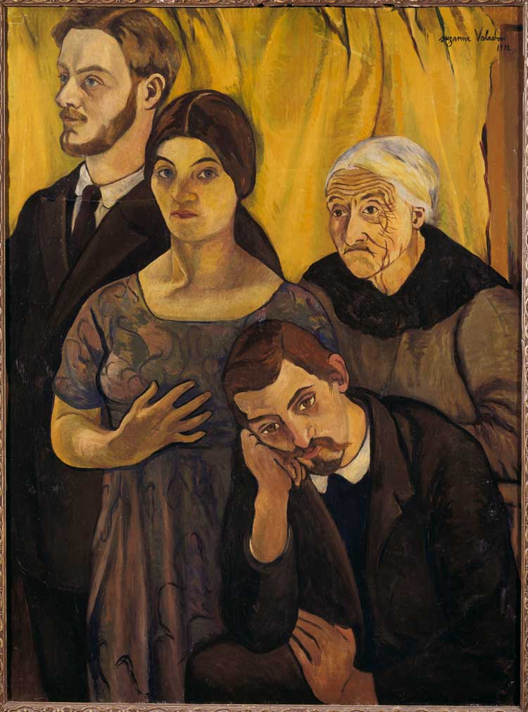 Suzanne Valadon. Family Portrait, 1912. Musée d’Orsay, Paris, on deposit to the Centre Pompidou – Musée National d’Art Moderne/CCI, gift to the Musées Nationaux by M. Cahen-Salvador in memory of Madame Fontenelle-Pomaret, 1976. © 2021 Artist Rights Society (ARS), New York. Photo by Christian Jean / Jean Popovitch/ Image © CNAC/MNAM, Dist. RMN-Grand Palais / Art Resource, NY.