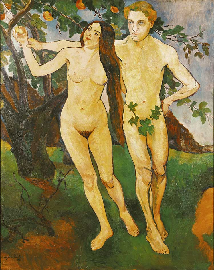 Suzanne Valadon. Adam and Eve, 1909. Centre Pompidou – Musée National d’Art Moderne/CCI, Paris, Gift of the State, Purchase, 1937. © 2021 Artist Rights Society (ARS), New York / Photo: Jacqueline Hyde / Image © CNAC/MNAM, Dist. RMN-Grand Palais / Art Resource, NY.