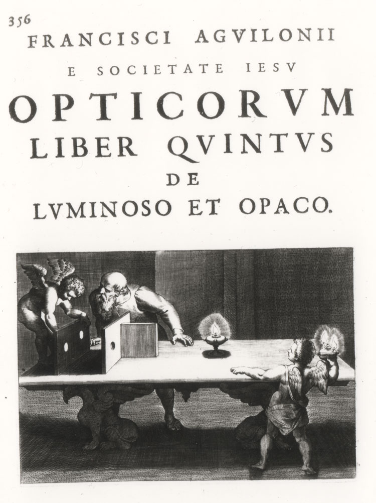 Figure 101. François de Aquilòn (Aguilonius), Opticorum libri sex, Antwerp 1613, illustration to book V by Rubens, engraved by Theodore Galle. Photo: © Martin Kemp.