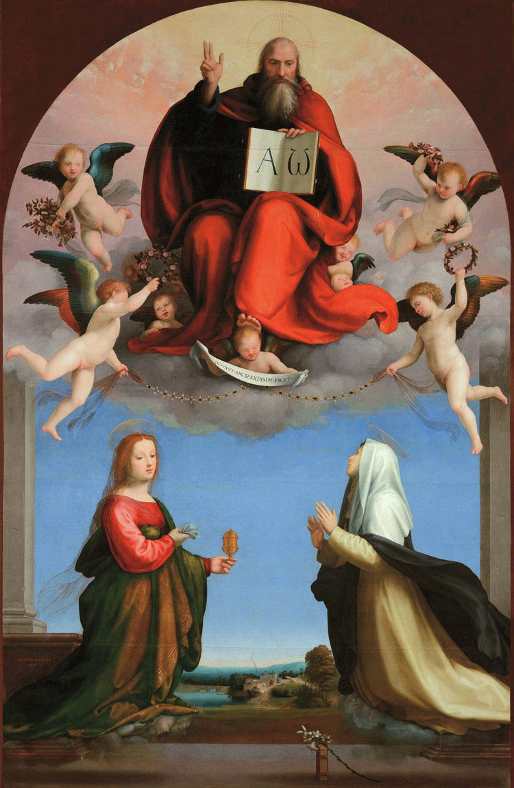 Figure 55. Fra Bartolommeo, God the father with Saints Mary Magdalen and Catherine of Siena, Lucca, Galleria Nazionale. Photo: Daniele Ciuffardi/Wikimedia Commons.