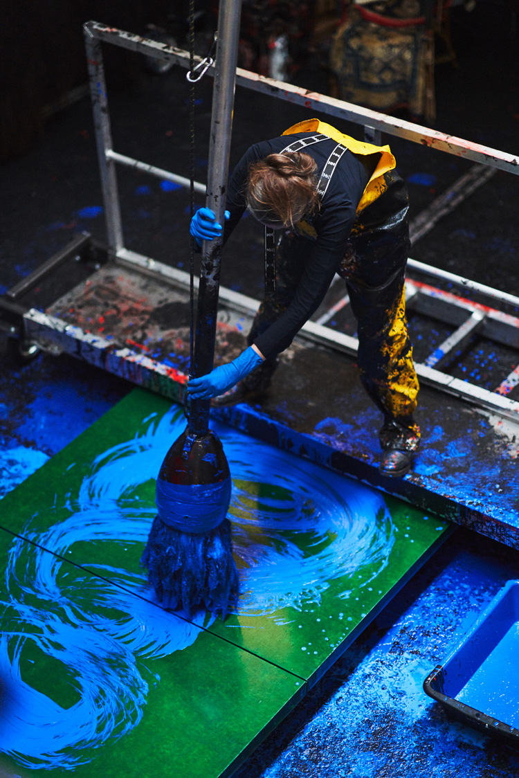 Fabienne Verdier working in her studio. Photo courtesy Waddington Custot.