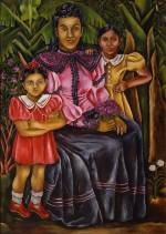 María Izquierdo. My Nieces, 1940. Oil on composition board, 55 1/8 × 39 3/8 in (140 × 100 cm). Museo Nacional de Arte, INBAL, Mexico City; constitutive collection, 1982 © 2019 Artists Rights Society (ARS), New York / SOMAAP, Mexico City. Reproduction authorized by El Instituto Nacional de Bellas Artes y Literatura, 2019.