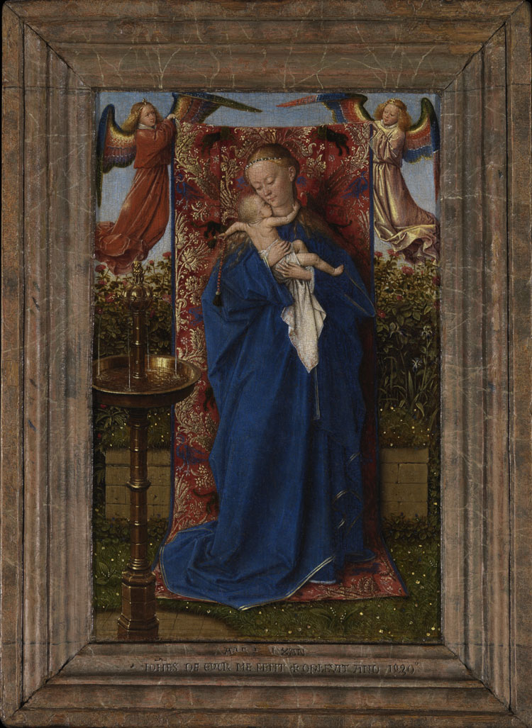 Jan van Eyck. The Madonna at the Fountain, 1439. Oil on panel, 19 x 12 cm. Royal Museum of Fine Arts, Antwerp. © www.lukasweb.be - Art in Flanders vzw. Photo: Hugo Maertens.