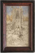 Jan van Eyck. The Saint Barbara of Nicomedia, 1437. Oil on panel, 32 × 18.2 cm. Royal Museum of Fine Arts Antwerp, Antwerp. © www.lukasweb.be - Art in Flanders vzw. Photo: Hugo Maertens.