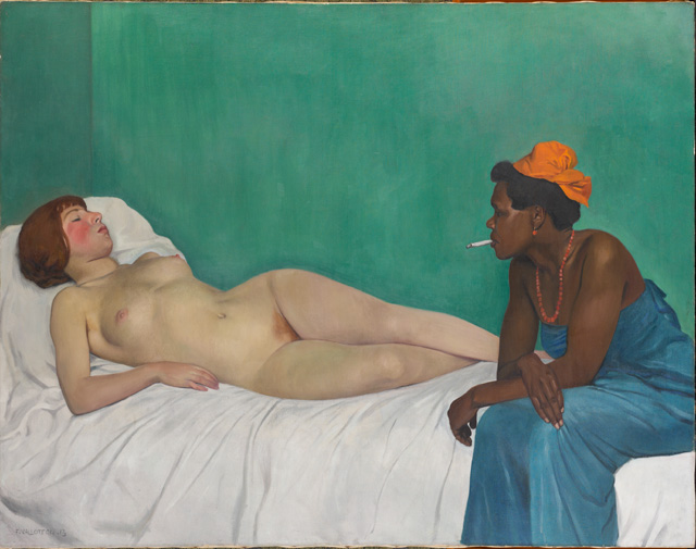 Félix Vallotton, The White and the Black (La Blanche et la Noire), 1913. Oil on canvas, 114 x 147 cm. Kunstmuseum Bern. Hahnloser/Jaeggli Foundation, Villa Flora, Winterthur. © Reto Pedrini, Zürich. Exhibition organised by the Royal Academy of Arts, London and The Metropolitan Museum of Art, New York, in collaboration with Fondation Félix Vallotton, Lausanne.