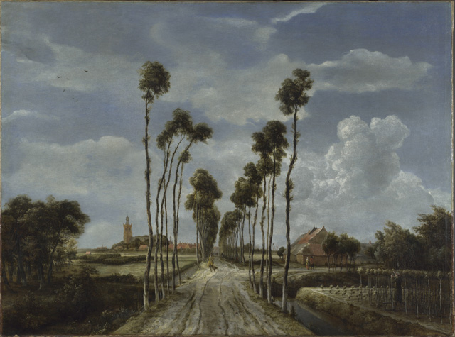 Meindert Hobbema. The Avenue at Middelharnis, 1689. Oil paint on canvas, 103.5 x 141 cm. © The National Gallery, London.