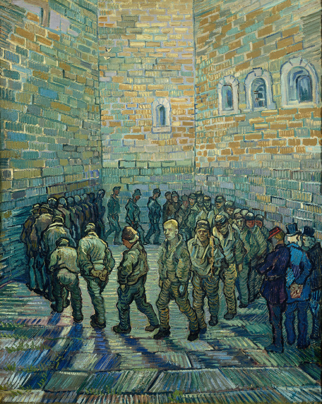 Vincent van Gogh, The Prison Courtyard, 1890. Oil paint on canvas, 80 x 64 cm. © The Pushkin State Museum of Fine Arts, Moscow.