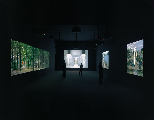 Bill Viola. Going Forth By Day, 2002. Installation view. Photograph: Mathias Schormann.