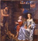 John Hayls.<em> Portrait of a Lady and a Boy, with Pan, 1655-9</em>. DURING CLEANING.

    Tate © Tate