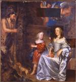 John Hayls.<em> Portrait of a Lady and a Boy, with Pan, 1655-9</em>. DURING CLEANING.

    Tate © Tate