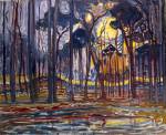 Piet Mondrian. Bosch (woods) near Oele, 1908. Oil on canvas, 155.2 x 186.0 cm. Collection of Gemeentemuseum Den Haag.